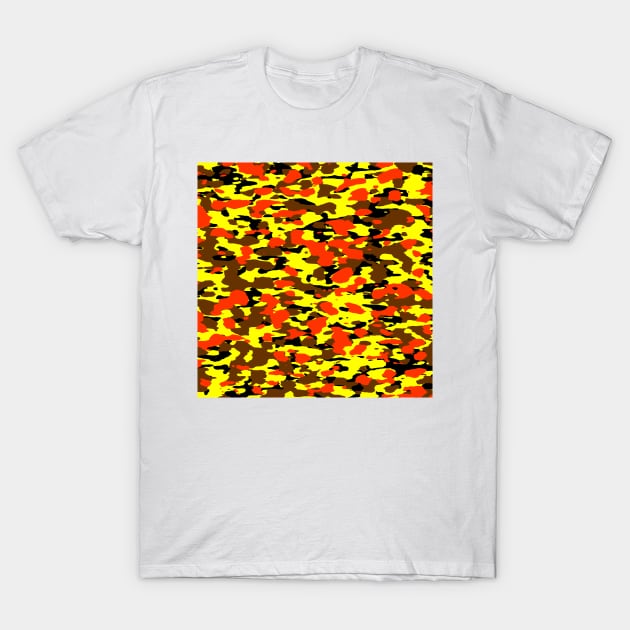 Yellow Orange Camouflage T-Shirt by Tshirtstory